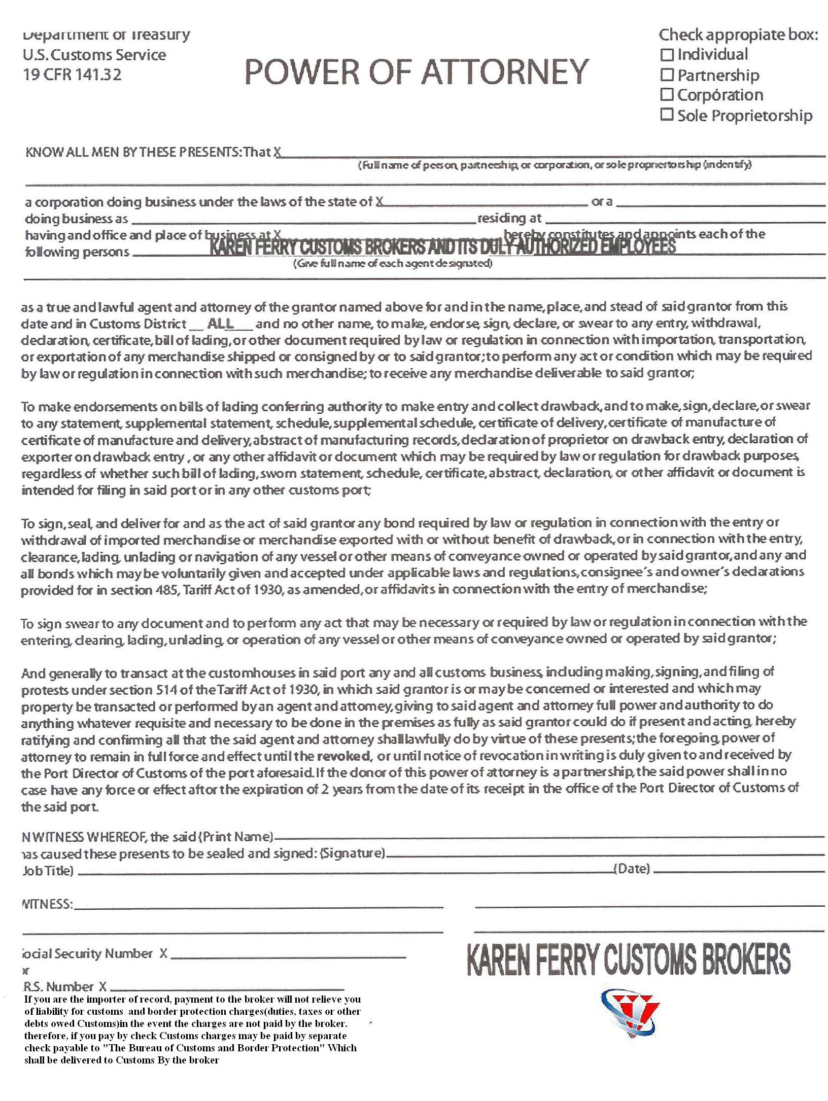 Power of attorney